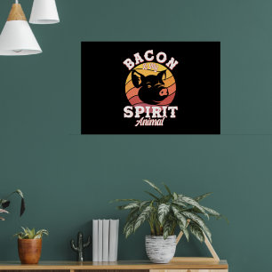 Bacon is mijn gespierde dierlijke grappige bacon L Poster