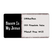 Bacon is mijn Jezus Etiket (Voorkant)
