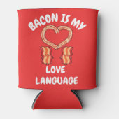 Bacon is mijn liefdestaal blikjeskoeler (Voorkant)