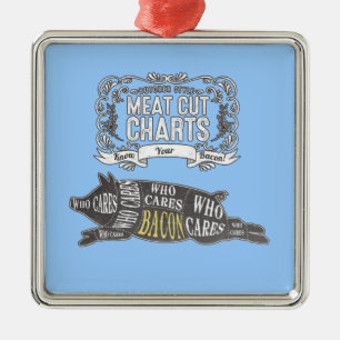 BACON kent je delen vlees Metalen Ornament