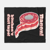 Bacon... Keuken's dikke band! Fleece Deken (Voorkant (Horizontaal))
