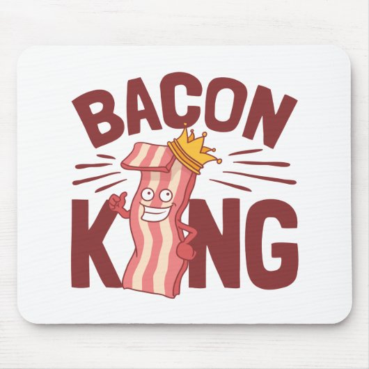 Bacon King Meat Lover Gifts for Men Boy Muismat (Voorkant)