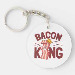 Bacon King Meat Lover Gifts for Men Boy Sleutelhanger