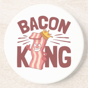 Bacon King Meat Lover Gifts for Men Boy Zandsteen Onderzetter