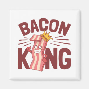 Bacon King Vleesliefhebber Cadeaus voor Mannen Jon Magneet