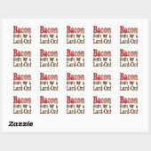 Bacon Lard Vierkante Sticker (Vel)