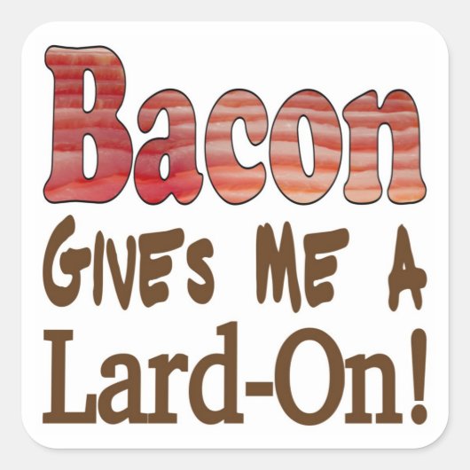 Bacon Lard Vierkante Sticker (Voorkant)