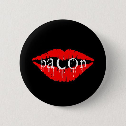 Bacon Lips Ronde Button 5,7 Cm (Voorkant)