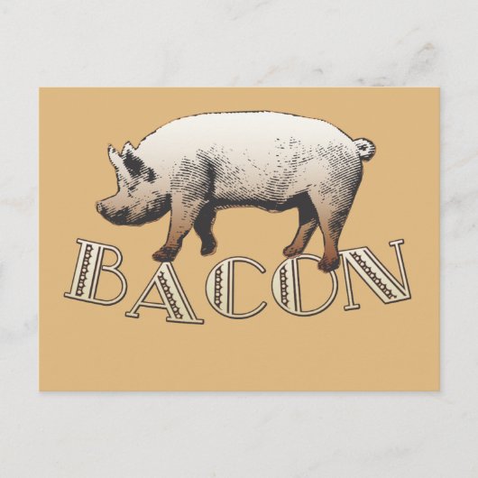 Bacon LOVE Briefkaart (Voorkant)