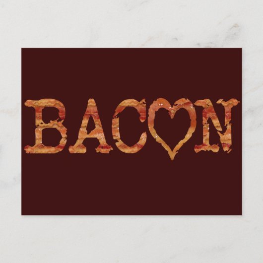 Bacon LOVE Briefkaart (Voorkant)
