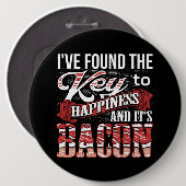 Bacon Lover Gift Ronde Button 6,0 Cm (Voorkant /achterkant)