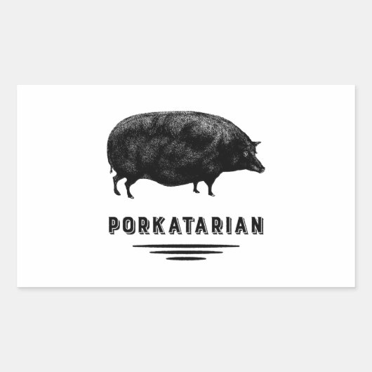 Bacon Lover - Porkatarian -  Varken Rechthoekige Sticker (Voorkant)