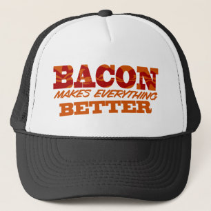 Bacon maakt alles beter dan $17,95 (11 kleuren) trucker pet