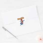 Bacon Man Ronde Sticker (Envelop)