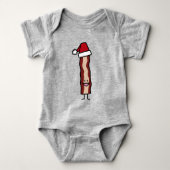 Bacon met Kerstmis in de kerstman Romper (Voorkant)