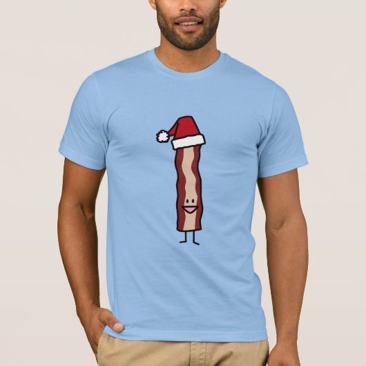 Bacon met Kerstmis in de kerstman T-shirt (Voorkant)