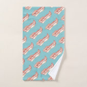 Bacon mignon et Motif d'oeufs | Monogramme (Serviette à main)