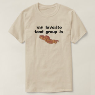 Bacon mijn favoriete voedingsgroep T-shirt