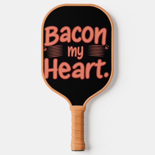 Bacon Mijn Hart Pickleball Paddle (Voorkant)