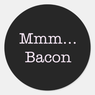 Bacon Mmm Ronde Sticker