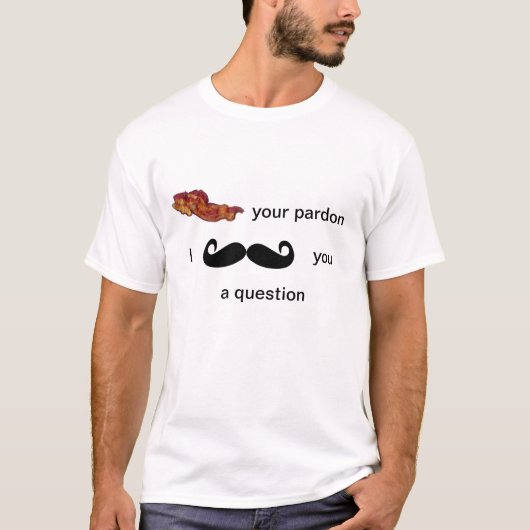 Bacon mustache shirt (Voorkant)