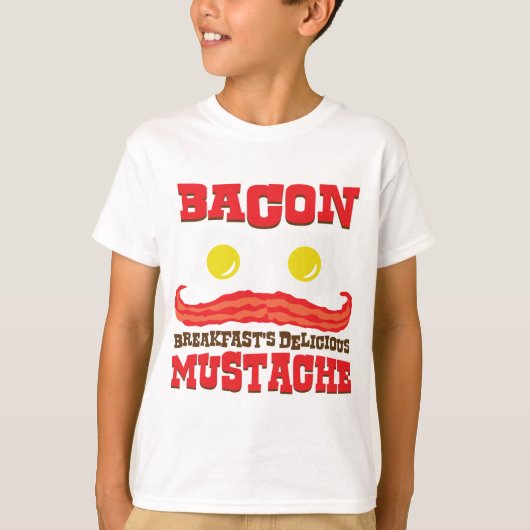 Bacon Mustache T-shirt (Voorkant)