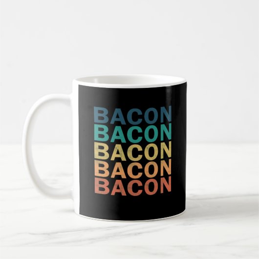 Bacon Naam Bacon Retro Bacon Naam Item Koffiemok (Links)