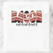 Bacon Nom. Nom. Nom. Rechthoekige Sticker (Tas)