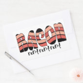 Bacon Nom. Nom. Nom. Rechthoekige Sticker (Envelop)