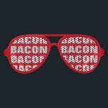 Bacon obsession des nuances de fête Funny lunettes<br><div class="desc">Bacon addictive de la viande teinte Lunettes de soleil rouge amusant pour les hommes, les femmes et les enfants qui sont accros à cette nourriture de porc. Design modèle personnalisable. Ajoutez votre propre dicton, expression, texte inspirant ou citation humoristique. Lunettes de style Fake Aviator et Wayfarer avec typographie à grosses...</div>