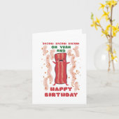 Bacon Oh Ouais Puns Carte Anniversaire (Fleur jaune)