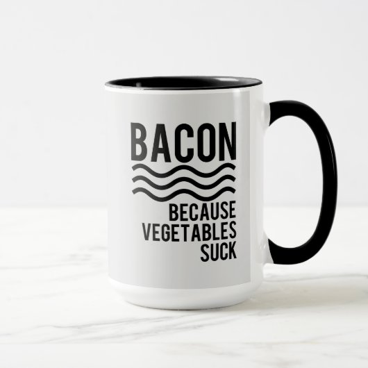 Bacon! Omdat Vegetables Suck Mok (Rechts)