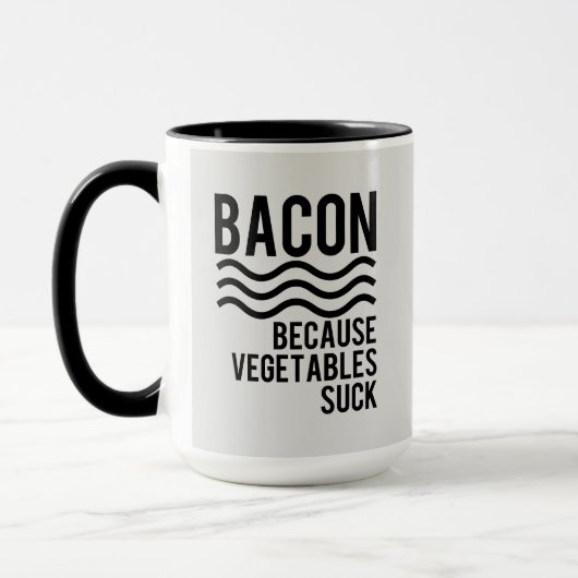 Bacon! Omdat Vegetables Suck Mok (Links)