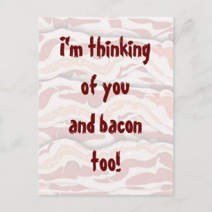 Bacon op papier briefkaart