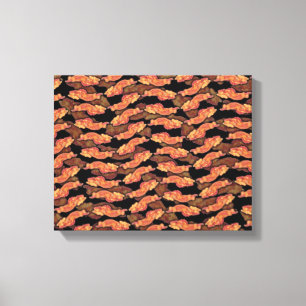 Bacon Pattern Canvas Afdruk