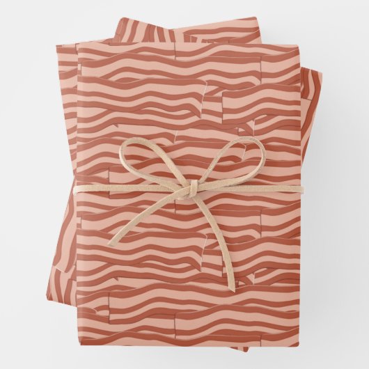 Bacon Pattern Inpakpapier Vel (In situ)