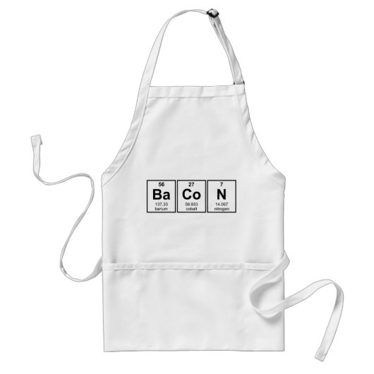 Bacon Periodic Table Element Symbolen Standaard Schort (Voorkant)