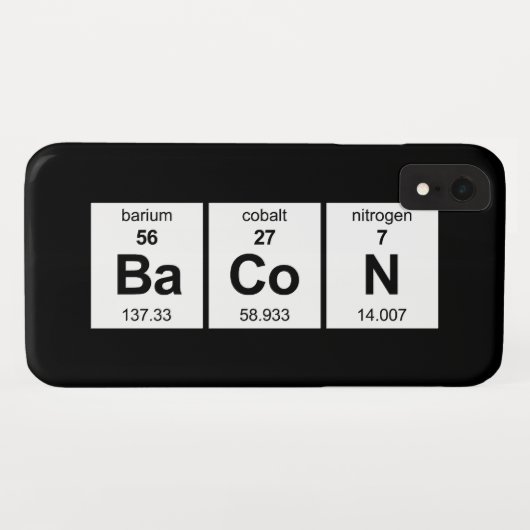 BaCoN Periodieke Tabel Case-Mate iPhone Case (Achterkant (horizontaal))