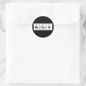 BaCoN Periodieke Tabel Ronde Sticker (Tas)