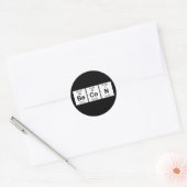BaCoN Periodieke Tabel Ronde Sticker (Envelop)
