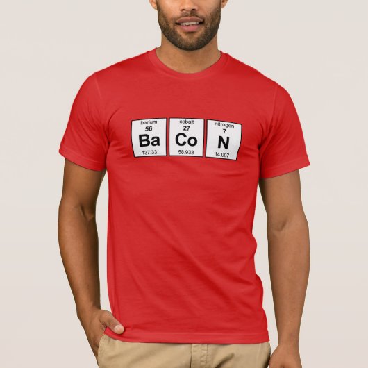 BaCoN Periodieke Tabel T-shirt (Voorkant)