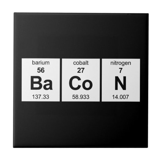 BaCoN Periodieke Tabel Tegeltje (Voorkant)