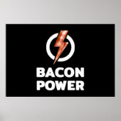 Bacon Power Funny Bacon Lover Poster (Voorkant)