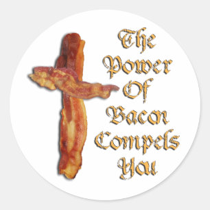 Bacon Power Ronde Sticker