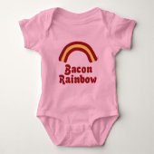 Bacon Rainbow Baby Clothes Romper (Voorkant)