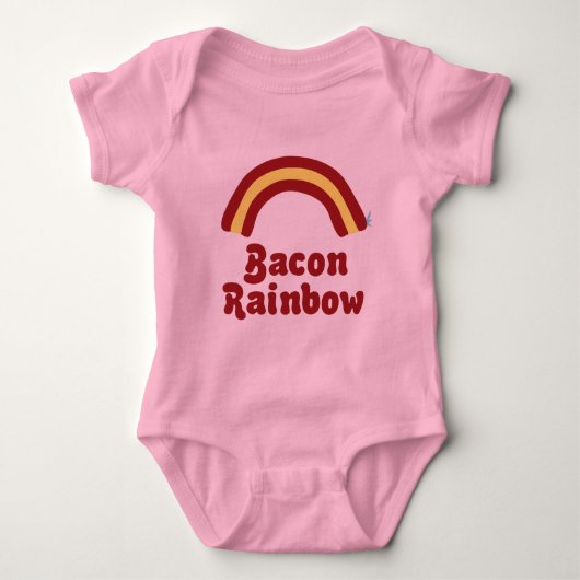 Bacon Rainbow Baby Clothes Romper (Voorkant)