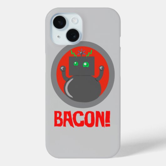 Bacon Robot iPhone Case (Achterkant)