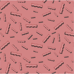 Bacon rode vlees liefhebber leuke retro patroon sticker
