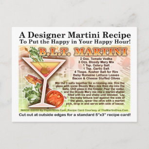 Bacon, sla, tomaat Martini Recept Briefkaart