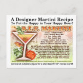 Bacon, sla, tomaat Martini Recept Briefkaart (Voorkant)